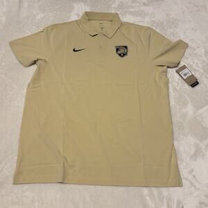 Army Black Knights Shirt Mens XL Beige NCAA Football Nike Dri-FIT Polo